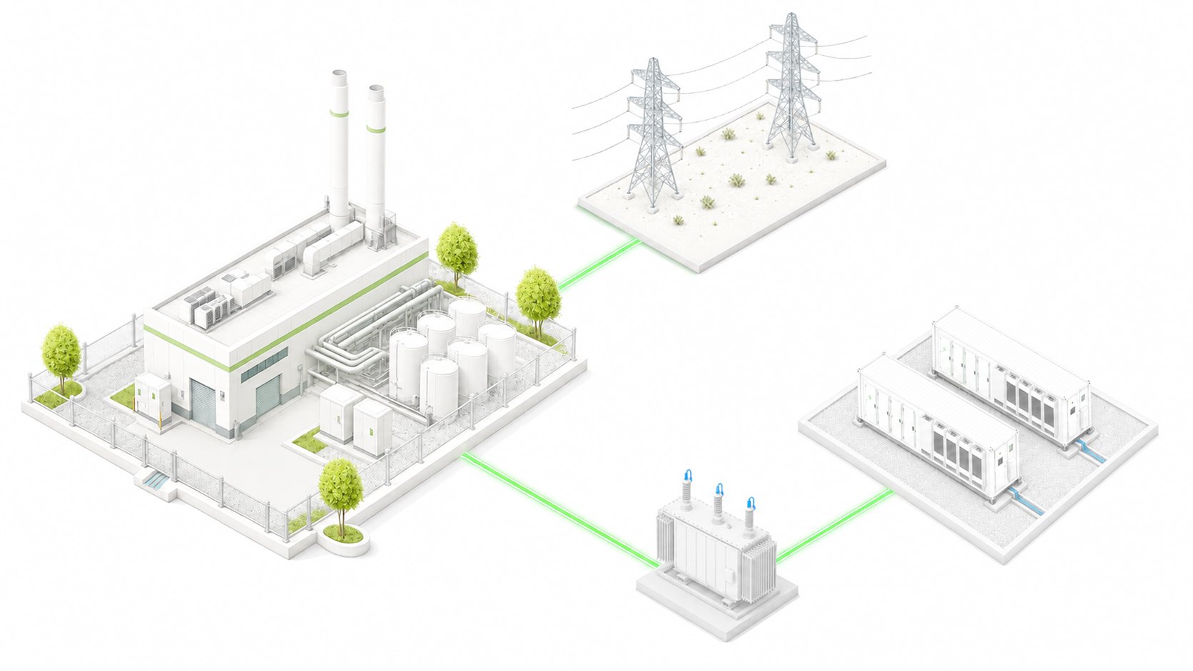 KONJA energy storage solution diagram — Generation-Side BESS & Ancillary Services