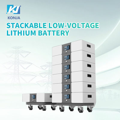 Good price KonJa 51.2V 5.12kWh 10.24 KWh 15.46kWh 20.48kWh 25.6kWh 30.72kWh Stacked Home Solar Storage Battery online